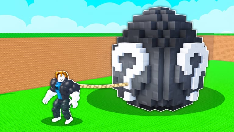 Roblox avatar dragging a mystery egg toward the farm in Pull An Egg